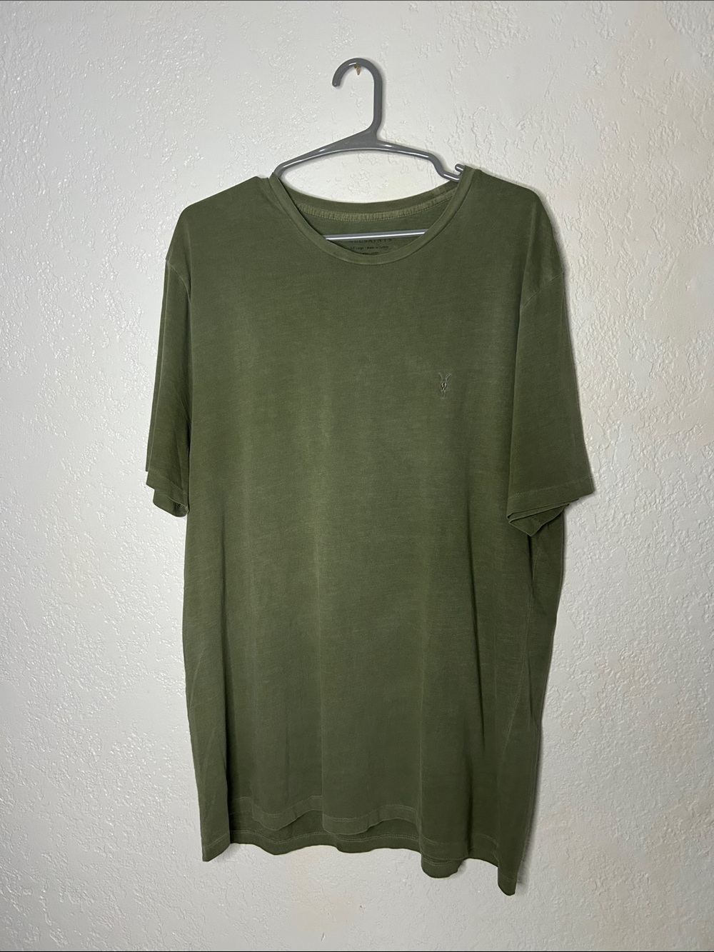 All Saints Olive Green Short-Sleeve Crew Tee